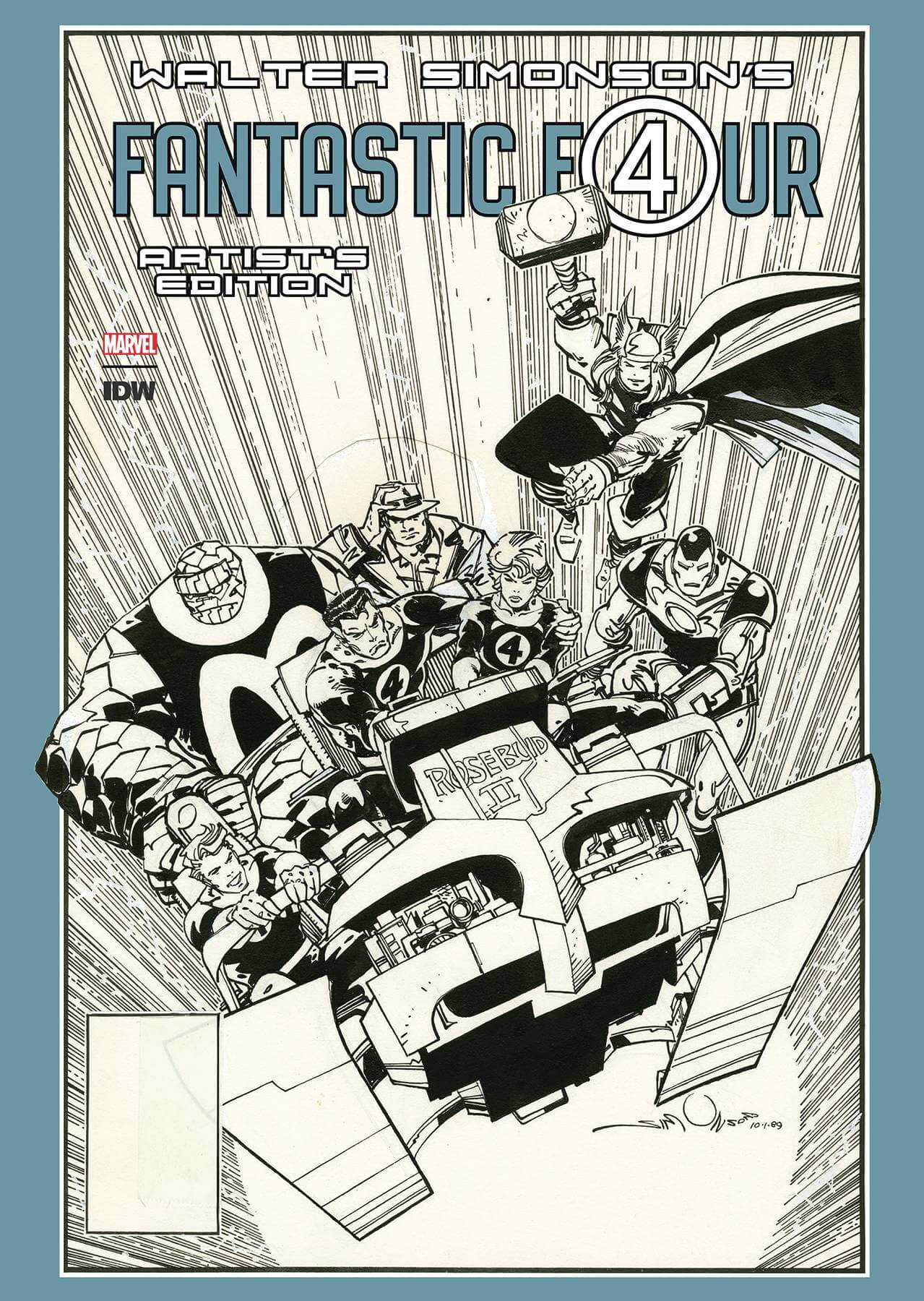 Cover of 'WALTER SIMONSON FANTASTIC FOUR ARTISTS ED' featuring artwork with multiple characters from the Fantastic Four series.