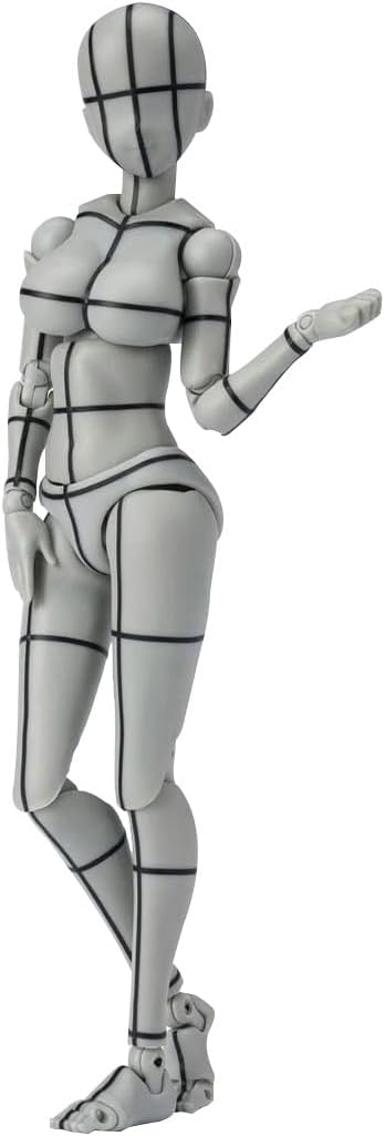 S.H.Figuarts Body-Chan gray wire frame action figure in a standing pose with an open palm.