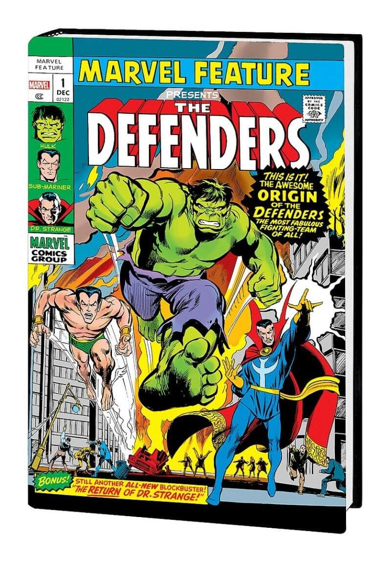 Marvel Feature comic book cover featuring The Defenders with Hulk and other characters.