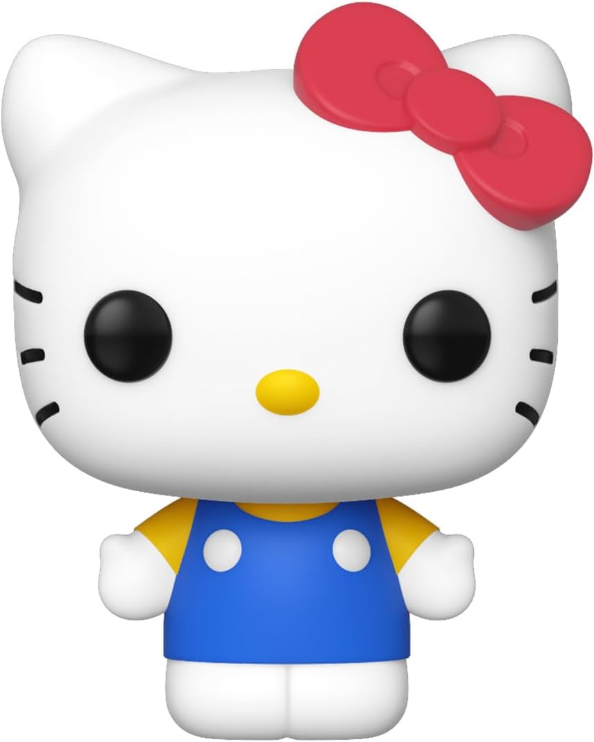 Hello Kitty figurine with a red bow on a white background