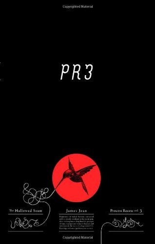 A black cover design with the white text 'PR3' near the top, a red circular emblem in the center containing a dark bird silhouette, and small white decorative line art and text elements around it.