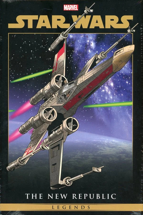 Star Wars: The New Republic Legends comic book cover featuring an X-wing fighter in space with a planet below and the Marvel logo at the top.