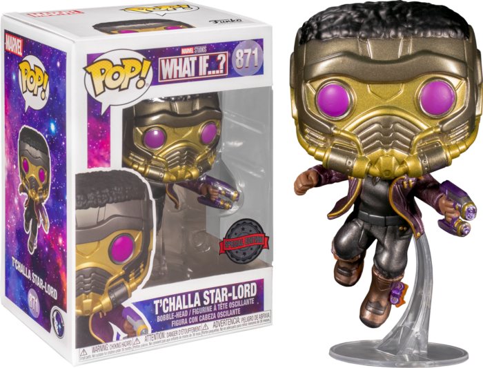 POP MARVEL WHAT IF TCHALLA STAR-LORD MT VINYL FIGURE