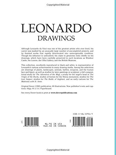 LEONARDO DRAWINGS 60 ILLUSTRATIONS