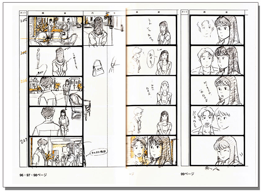 OCEAN WAVES ORIGINAL STORYBOARDS BY TOMOMI MOCHIZUKI