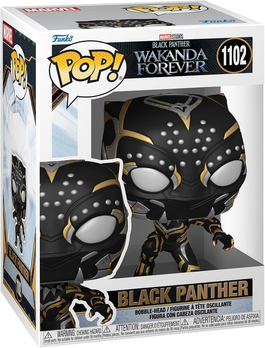 Funko Pop! Black Panther figure packaging with Wakanda Forever branding