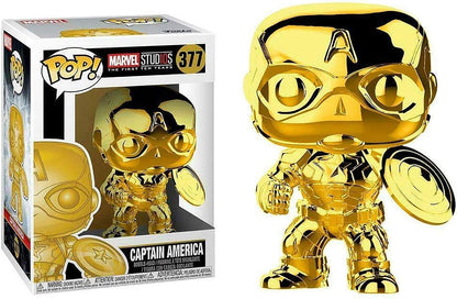 Pop! Marvel: Marvel Studios The First Ten Years - Captain America (Gold Chrome) #377