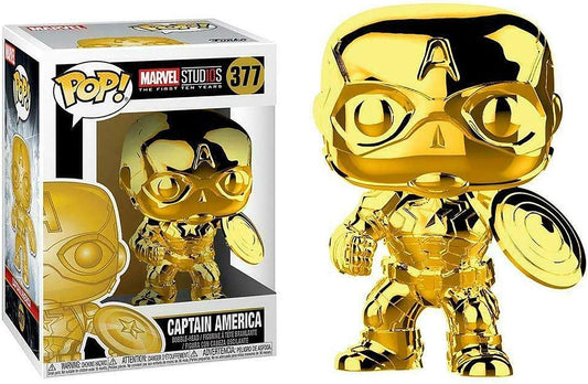 Pop! Marvel: Marvel Studios The First Ten Years - Captain America (Gold Chrome) #377