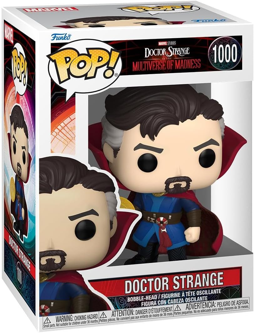 Funko Pop! Doctor Strange figure in packaging with multiverse of madness branding