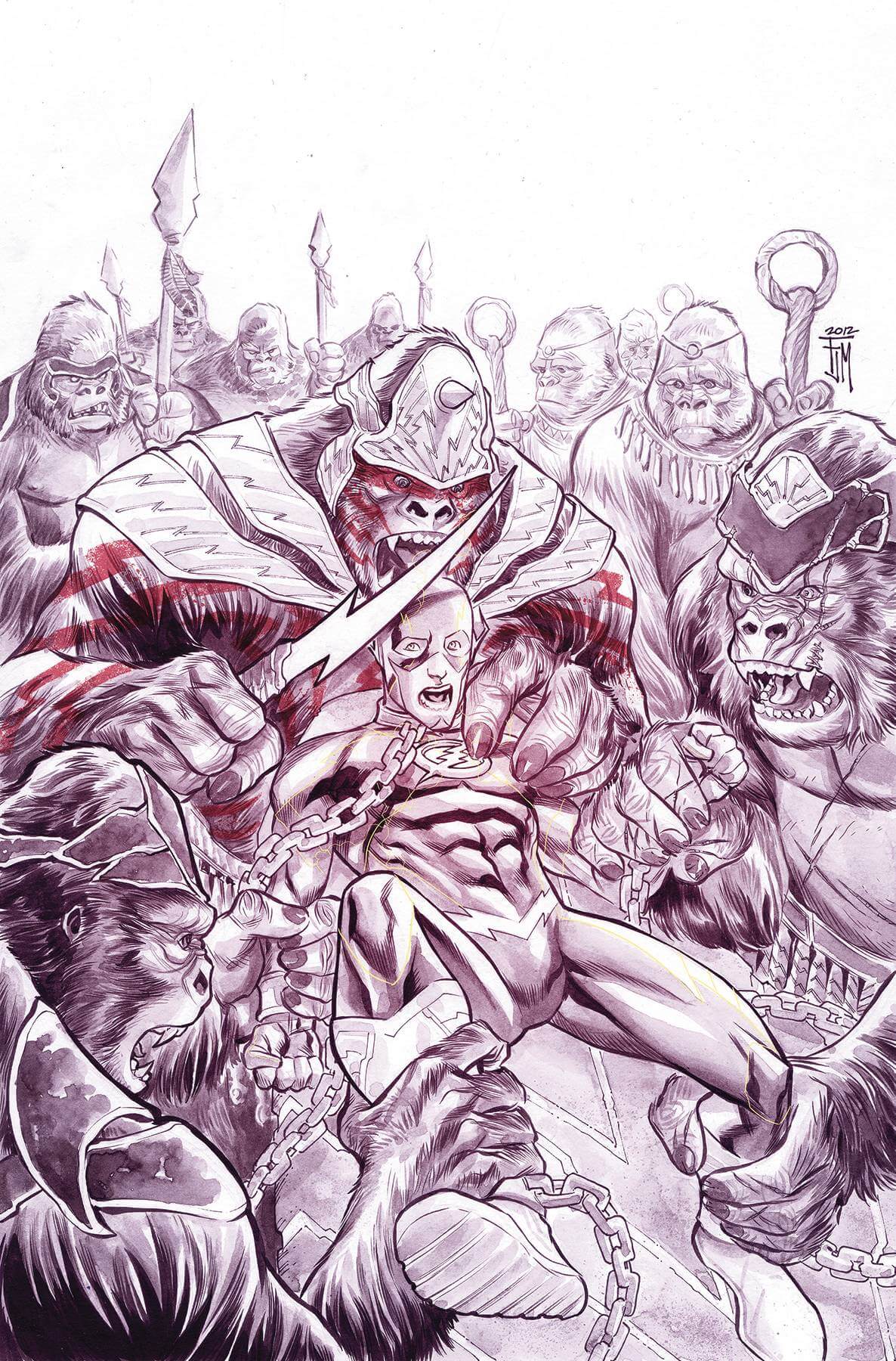 Cover of the book featuring a colorful illustration of characters from the comic book series 'The Flash', including the titular character and others in a dynamic pose.