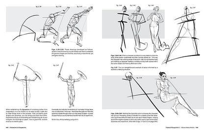 Illustrations of human figures in various poses with text annotations on a white background