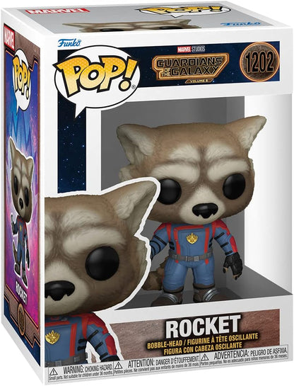 Funko Pop! Rocket Raccoon figure packaging from Guardians of the Galaxy