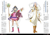 Two animated characters with detailed costumes and accessories on a white background.