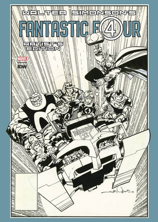 Cover of 'WALTER SIMONSON FANTASTIC FOUR ARTISTS ED' featuring artwork with multiple characters from the Fantastic Four series.