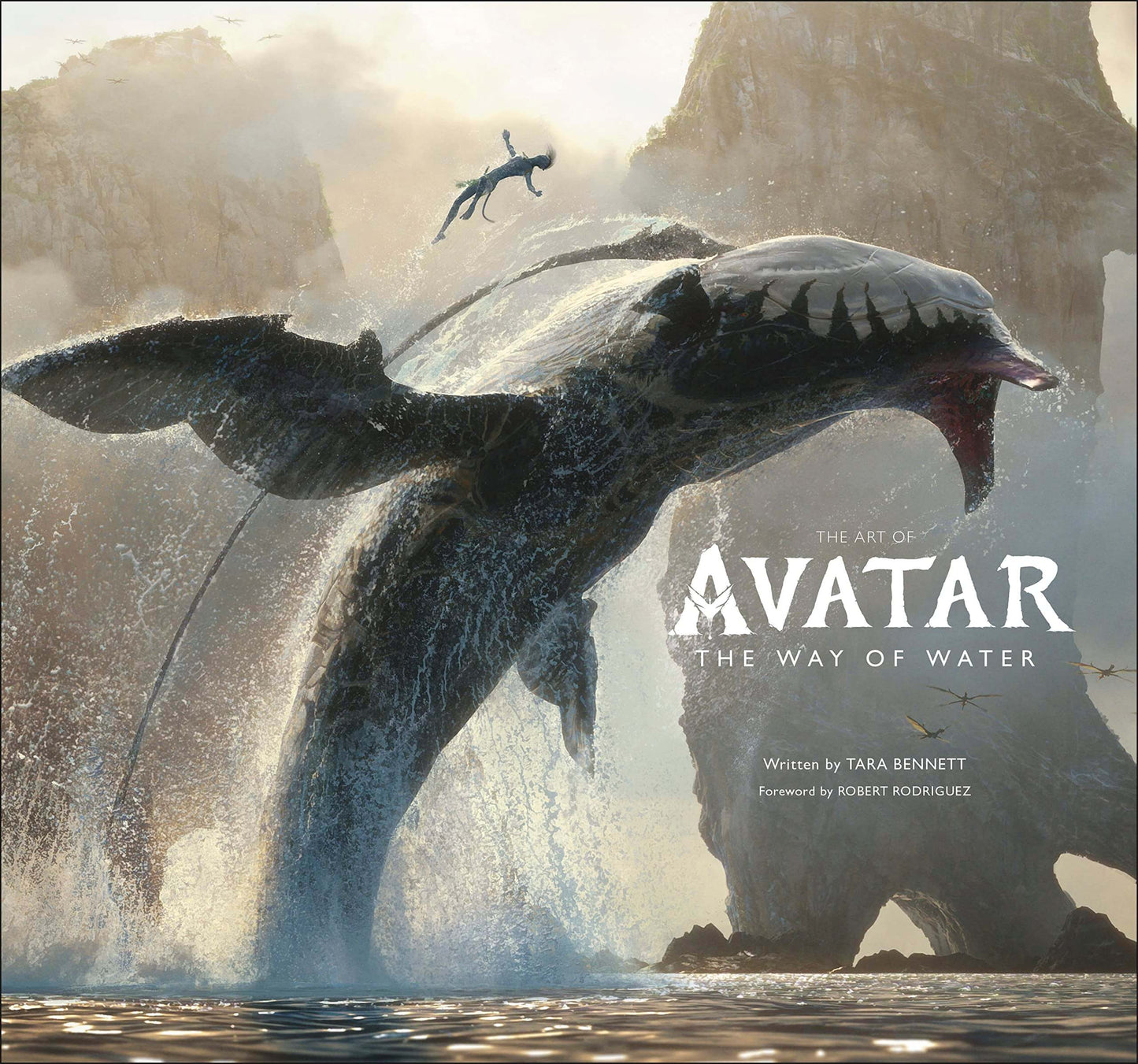 Book cover of 'Avatar: The Way of Water' with a whale and diver in the background