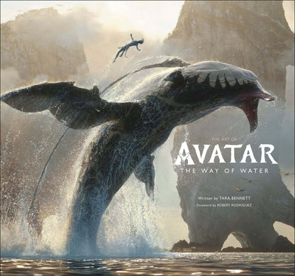 Book cover of 'Avatar: The Way of Water' with a whale and diver in the background