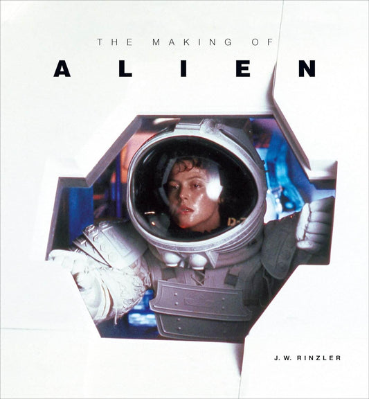 Book cover of 'The Making of Alien' with a space suit and helmet design.