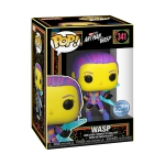 Funko Pop! vinyl figure of Wasp from The Avengers, shown in its original window box packaging against a white background.