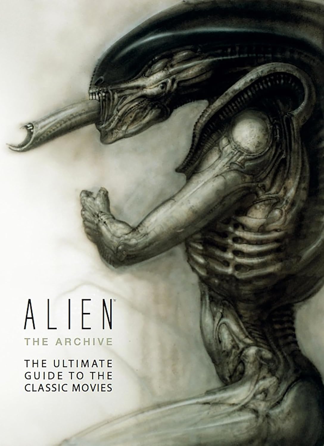 Cover of the book 'Alien Archive: The Ultimate Guide to the Classic Movies' featuring a detailed illustration of the alien from the movie franchise.