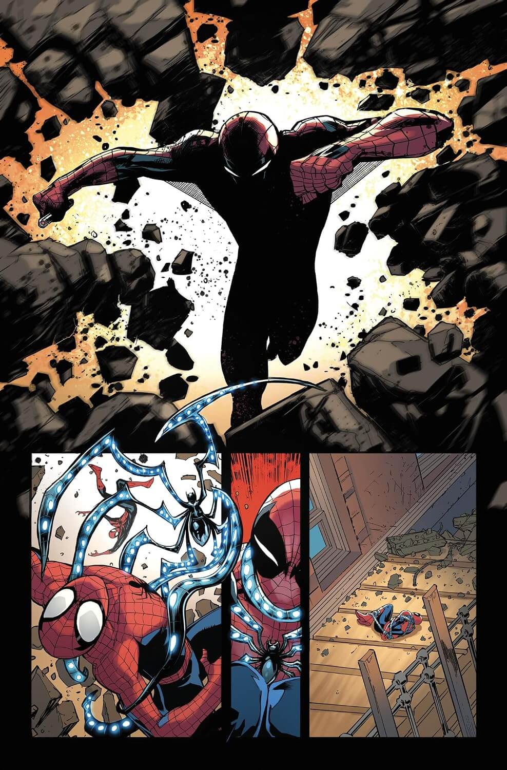 The Amazing Spider-Man Beyond French edition Panini Comics interior comic art page featuring Spider-Man in combat