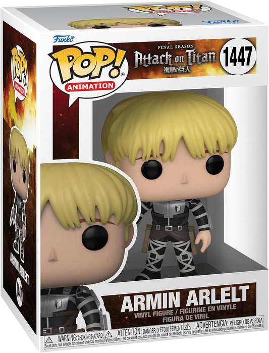 Funko Pop! vinyl figure of Armin Arlert from Attack on Titan in packaging