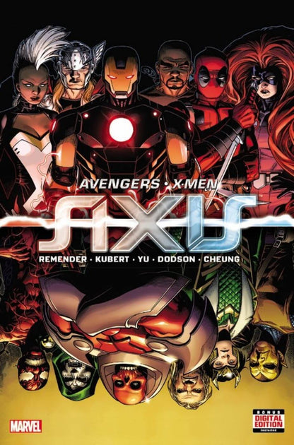 Comic book cover featuring characters from 'Avengers vs X-Men' with the title and Marvel logo.