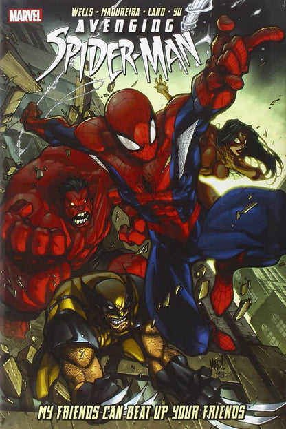 Comic book cover featuring Spider-Man and other characters with Marvel logo