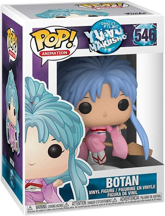 Pop! Animation packaging featuring Botan vinyl figure with blue hair