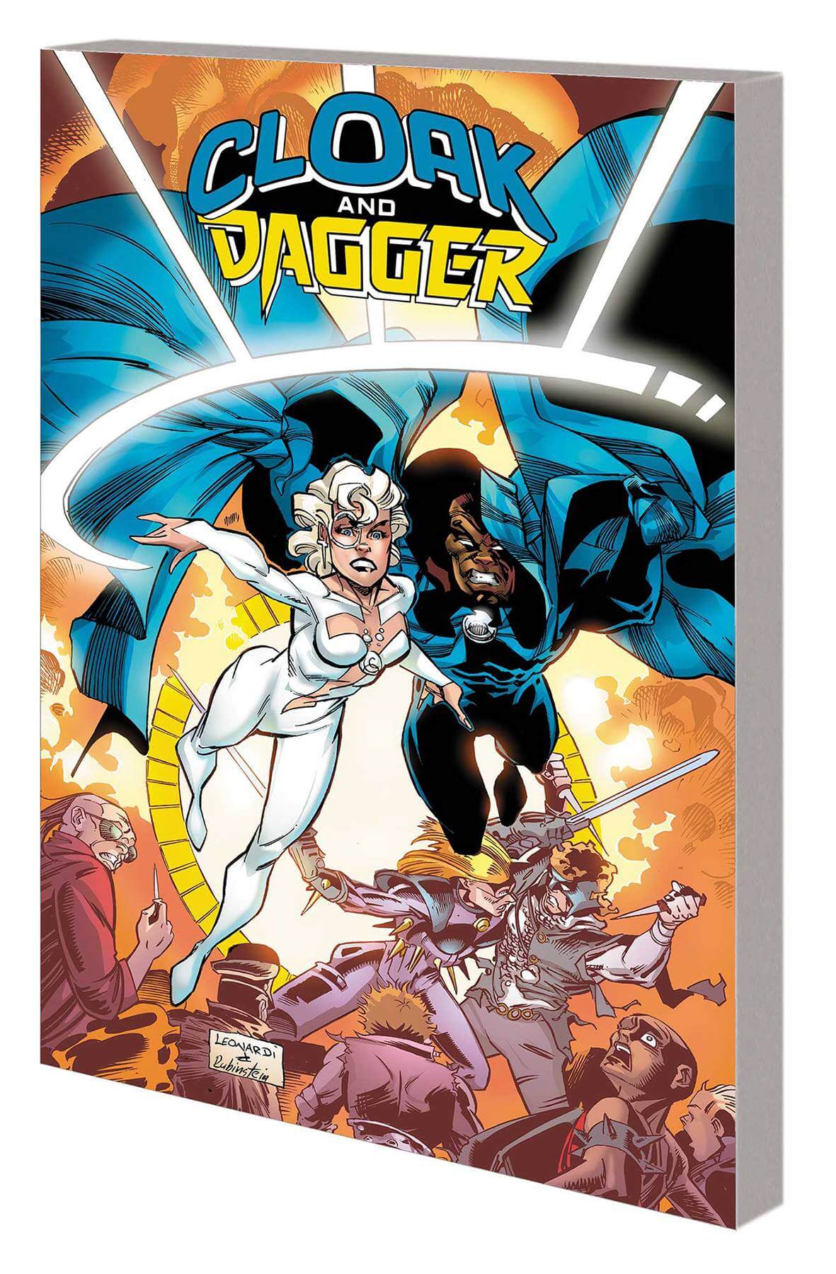 Cover of the comic book 'Cloak and Dagger Vol. 1: Agony and Ecstasy' featuring the characters Cloak and Dagger in action.