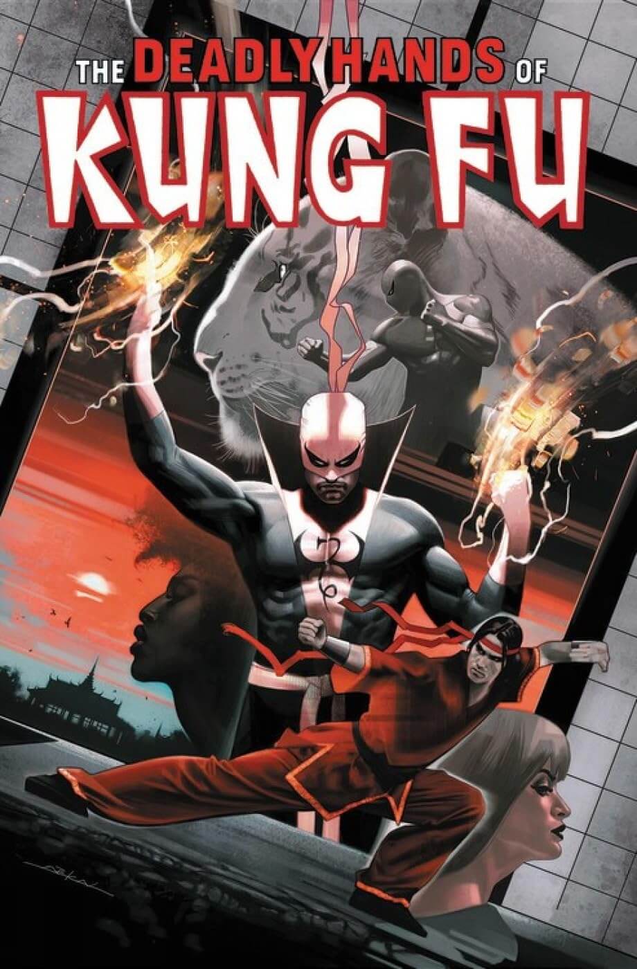 Comic book cover titled 'The Deadly Hands of Kung Fu' with a character in a dynamic pose.