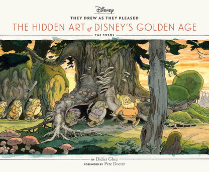 Cover of the book 'THEY DREW AS THEY PLEASED HC VOL 01 HIDDEN ART DISNEY 1930S' featuring illustrations of Disney characters in a vintage style.