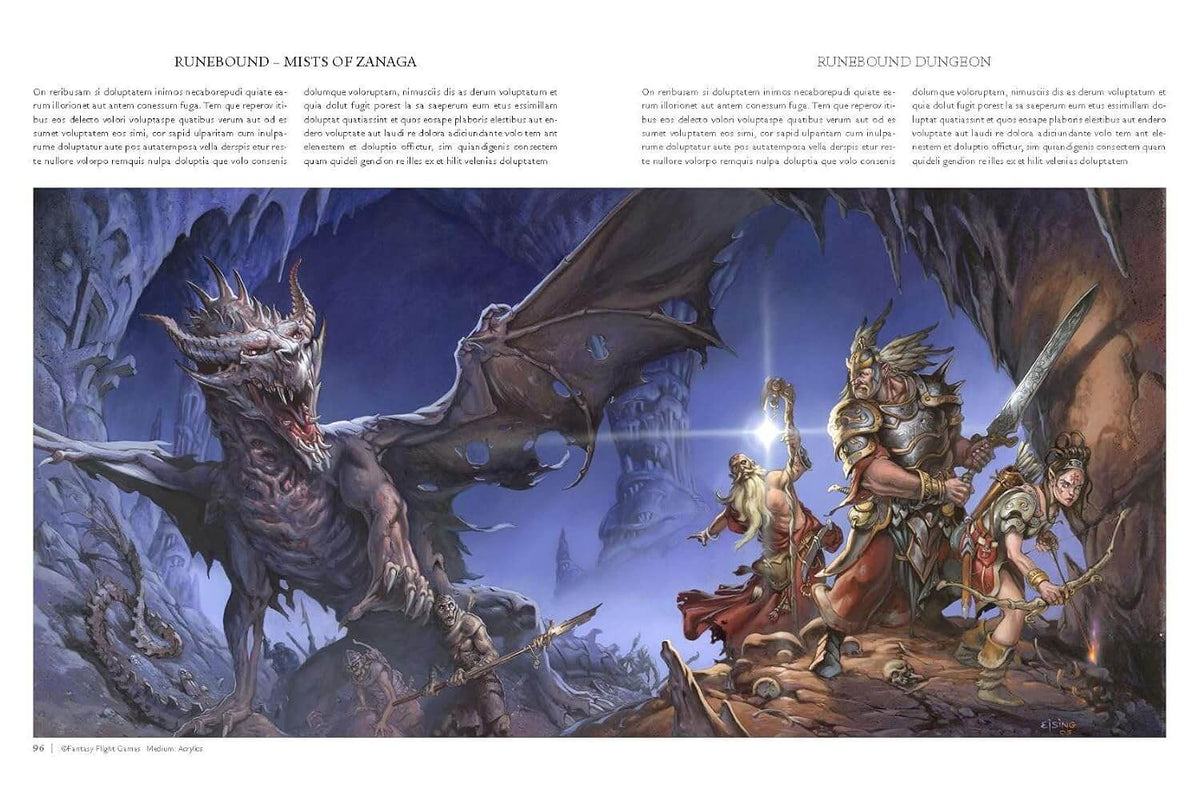 Elsewhere The Fantasy Art of Jesper Ejsing interior spread with Dungeons and Dragons style artwork