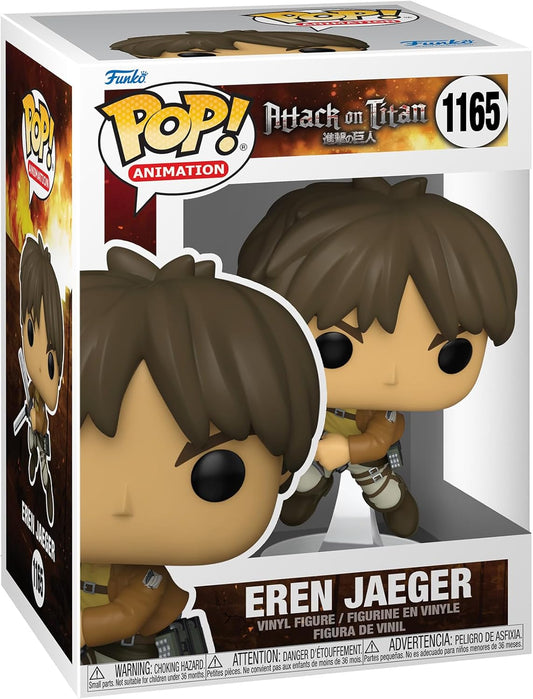 Funko Pop! vinyl figure of Eren Jaeger from Attack on Titan in packaging