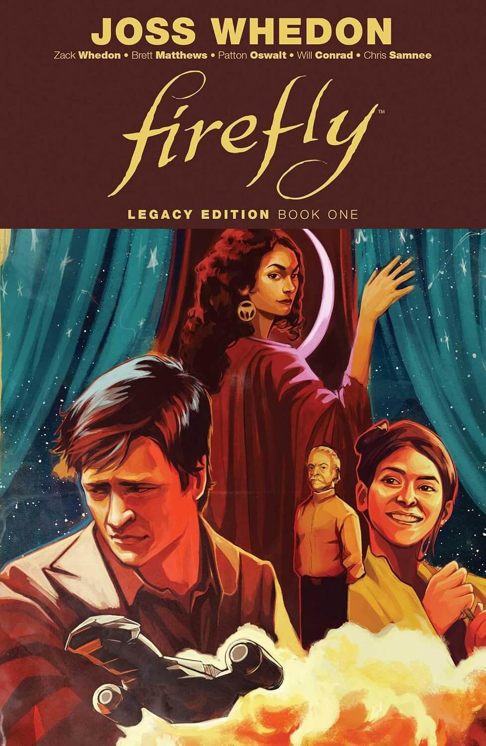 Cover of 'Firefly' Legacy Edition Book One featuring characters from the show.