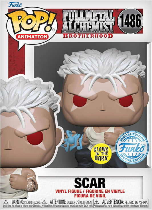 Funko Pop! vinyl figure of Scar from Full Metal Alchemist Brotherhood with packaging