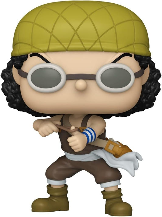 Funko Pop! vinyl figure with a character wearing a green helmet and goggles on a white background