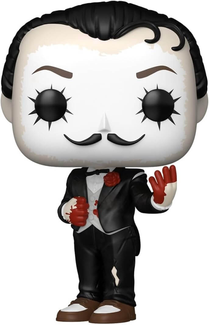 Funko Pop! vinyl figure of a character in a suit with a white face and black hair on a white background