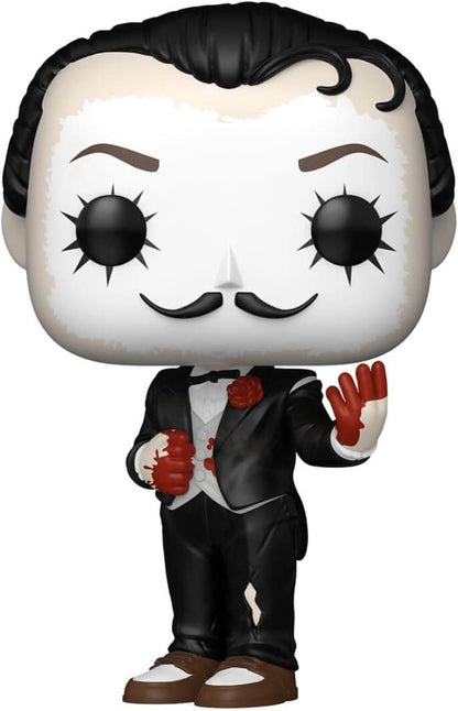 Funko Pop! vinyl figure of a character in a suit with a white face and black hair on a white background