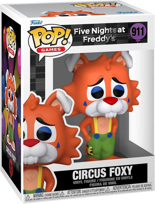 Funko Pop! Games vinyl figure of Circus Foxy from Five Nights at Freddy's, number 911, in its original window box packaging.