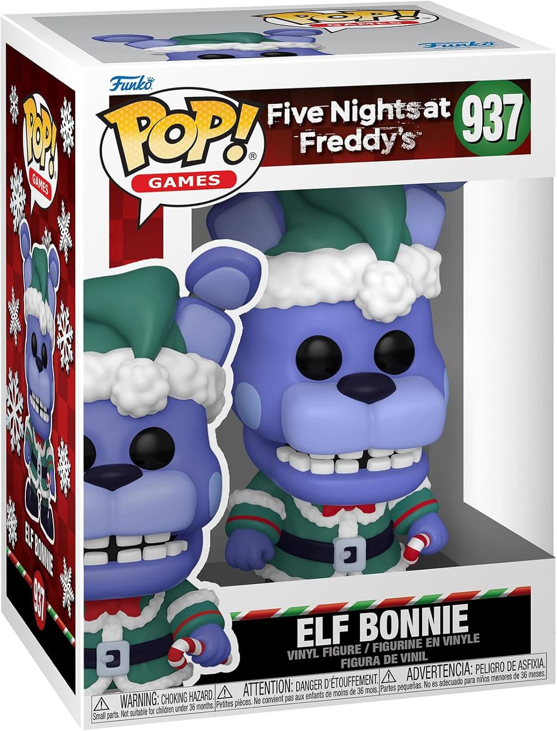 Funko Pop! Games vinyl figure of Elf Bonnie from Five Nights at Freddy's, number 937, in its original window box packaging.
