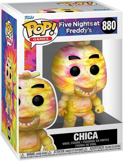 Funko Pop! Games vinyl figure of Chica from Five Nights at Freddy's, number 880, shown in its original window box packaging.