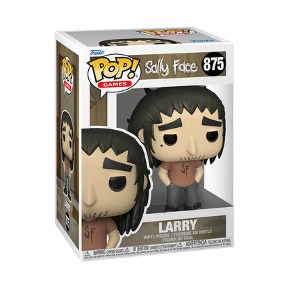Funko Pop! Games vinyl figure of Larry from Sally Face, number 875, in its original window box packaging.