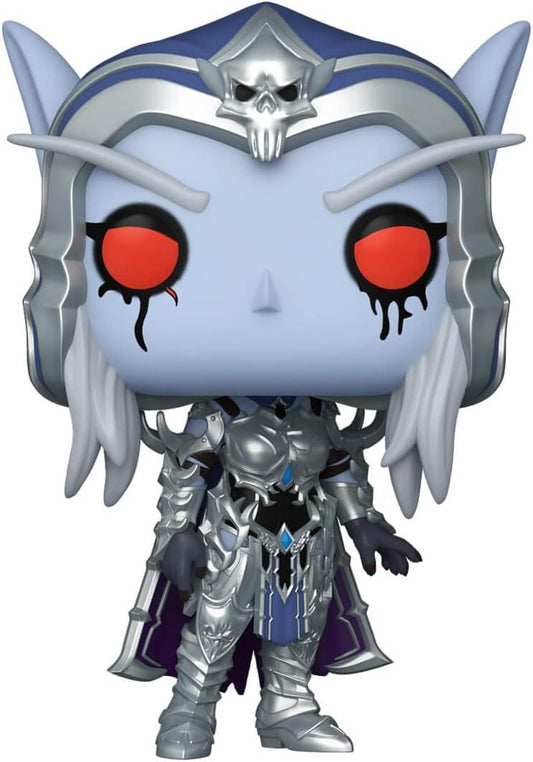 Funko Pop! vinyl figure of a character with red eyes and silver armor on a white background