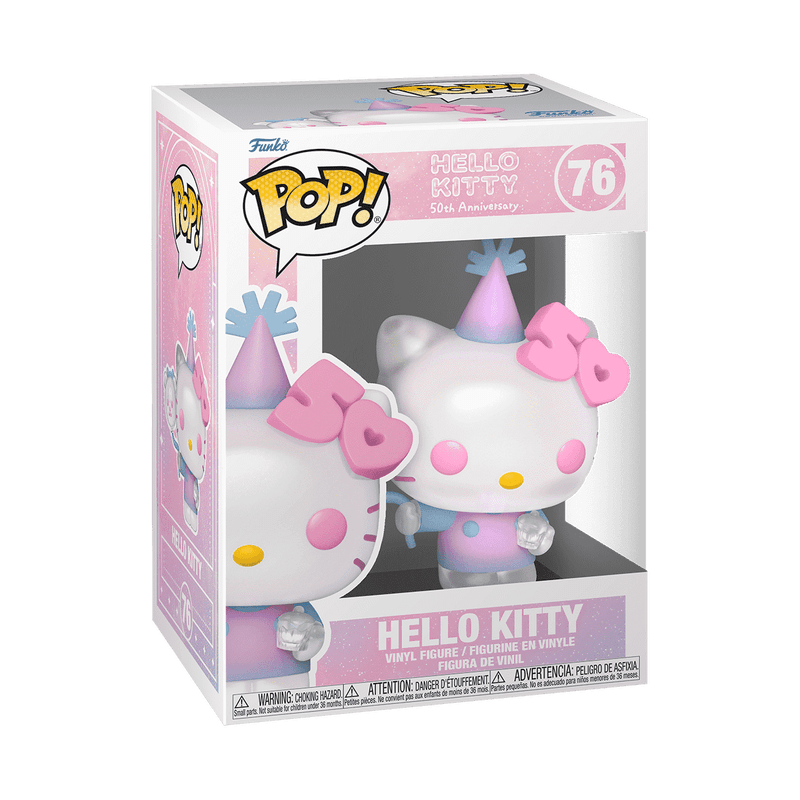 Funko Pop! Hello Kitty 30th Anniversary vinyl figure number 76, shown in its original retail packaging against a white background.