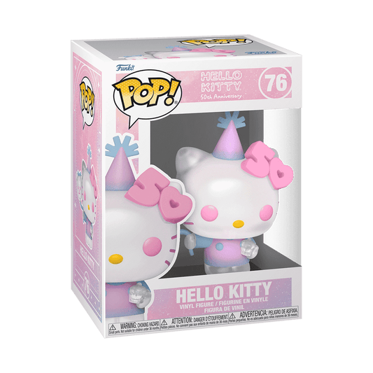 Funko Pop! Hello Kitty 30th Anniversary vinyl figure number 76, shown in its original retail packaging against a white background.