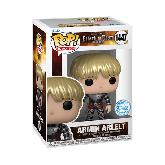 Funko Pop! vinyl figure packaging of Armin Arlert from Attack on Titan