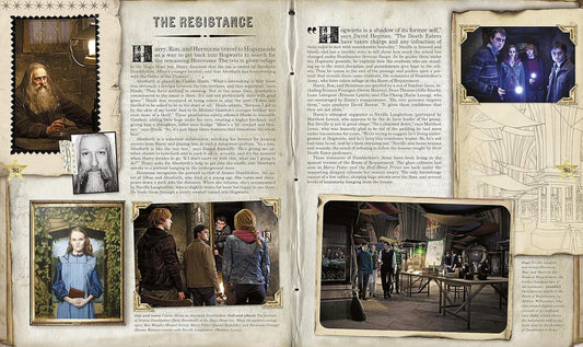 An open vintage-style book or magazine spread with aged beige pages, featuring the headline 'THE RESISTANCE,' columns of text, and several inset photographs and illustrations related to a historical or documentary subject.