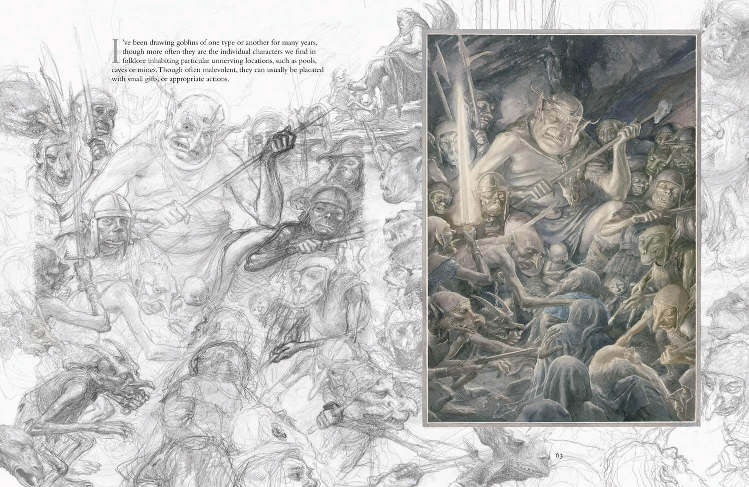 Illustration of a battle scene with detailed characters and a close-up inset.