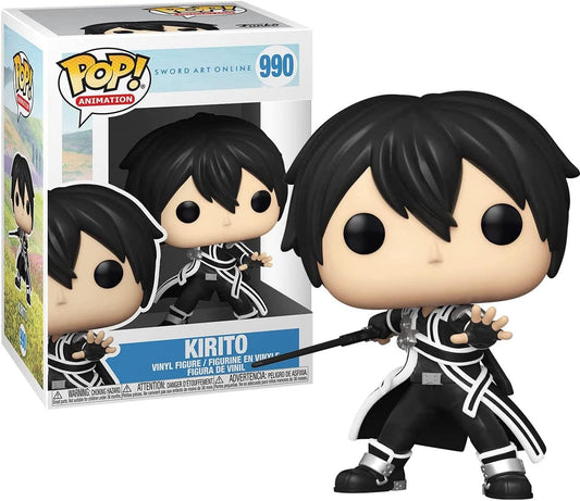 Funko Pop! vinyl figure of Kirito from Sword Art Online with packaging in the background
