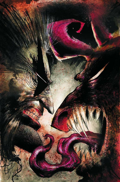 Lobo Highway to Hell #1 textless cover artwork by Sam Kieth close up illustration